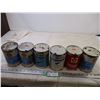 (6) Oil Tins (Mobil, Aeroshell)