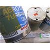 Image 5 : (6) Oil Tins (Mobil, Aeroshell)