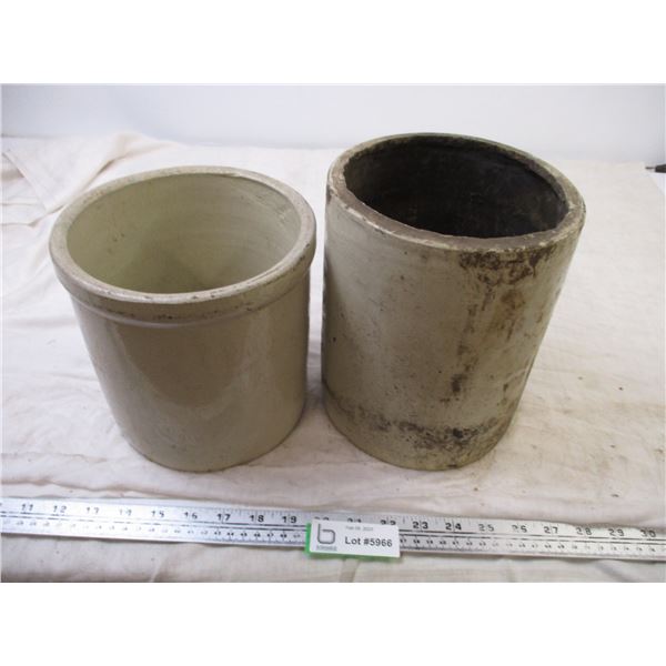 (2) Stoneware Jugs (1Gal)