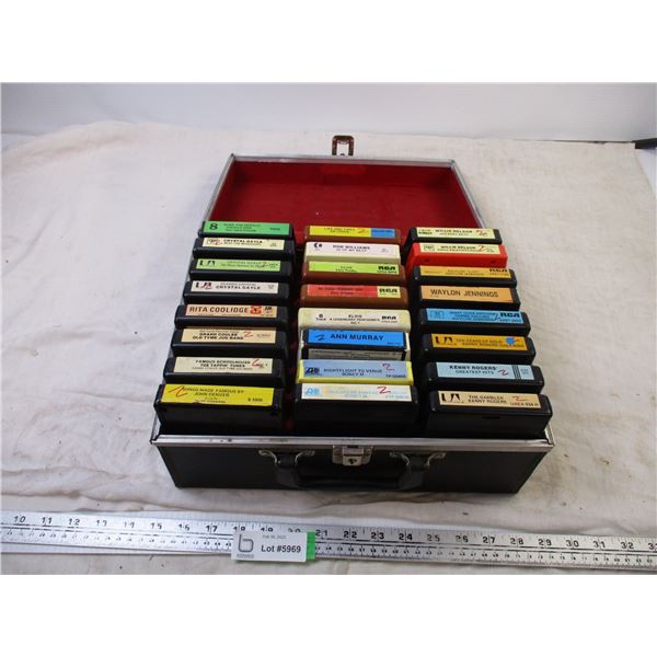 (24) 8-Tracks w/ Case