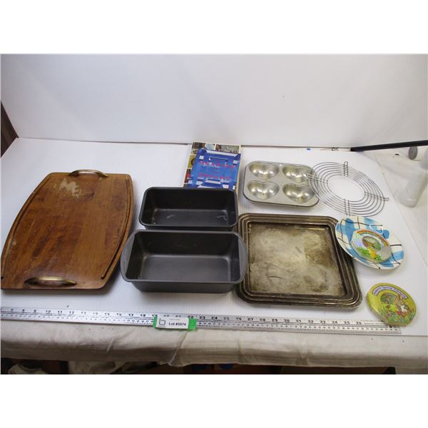 Bread Pans, Tray, and Misc