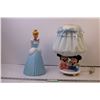 Image 1 : Mickey and Minnie Lamp + Cinderella Coin Bank