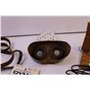 Image 3 : Piece of a Vintage Wooden Stereo Optic Viewer, Vintage Patches and Pennant + Misc