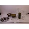Image 1 : Pair of Cut Glass Candle Holders+ Misc