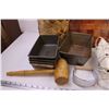 Image 2 : (5) Bread Pans, Bag of Pierogie Moulds +Misc