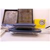 Image 2 : (2) Anchor Glass Baking Dishes w/ Lids + (2) Baking Sheets, (2) Bags of Plastic Cutlery and Misc