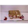 Image 1 : (3) Vintage Christmas Decorations and (5) Christmas Ornaments