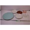 Image 1 : Platter, (3) Plates, Bottom of a Powder Jar and 1970's Bowl