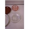 Image 4 : Platter, (3) Plates, Bottom of a Powder Jar and 1970's Bowl