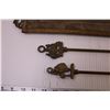 Image 2 : Pair of Brass Fireplace Forks and Brass Tray