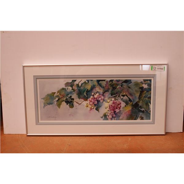 *Framed Grape Painting (16.5x33)