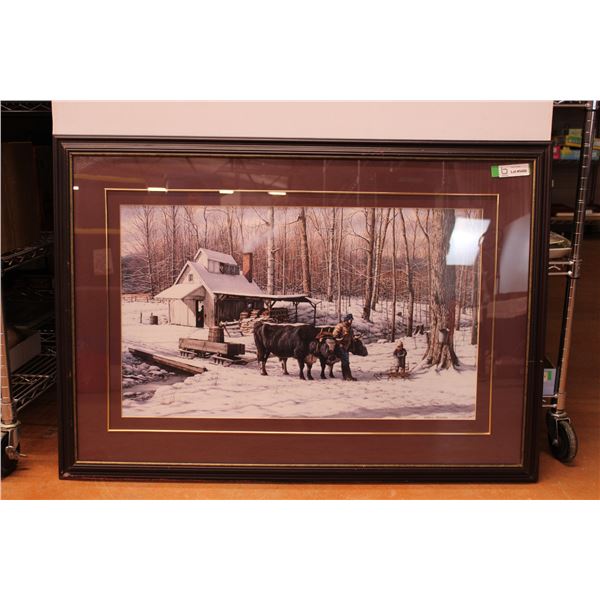 *Framed Winter Themed Print (30.5x43.5)