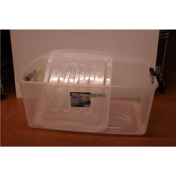 *Clear Tote Missing Lid + Mismatch Lid