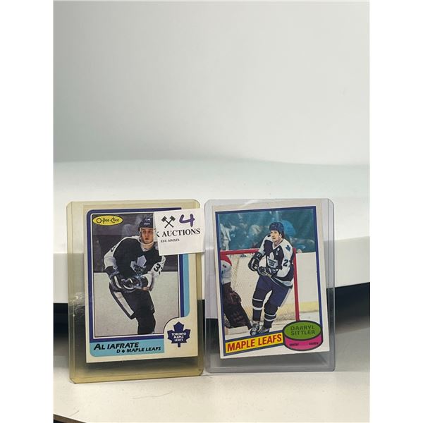 Al Iafrate 85-86 #26O-Pee-Chee Card 2 x Darryl Sittler 1980 #50 Cards
