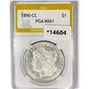 Image 1 : 1890-CC Morgan Silver Dollar PGA MS61