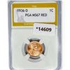 Image 1 : 1936-D Wheat Cent PGA MS67 RED