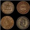Image 1 : (4) Civil War Tokens NICELY CIRCULATED