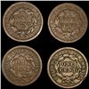 Image 2 : (4) Large Cents (1838, 1839, 1840, 1848) NICELY C