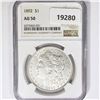 Image 1 : 1892 Morgan Silver Dollar NGC AU50