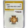 Image 1 : 1876 Indian Head Cent PGA PR64 RED, CAMEO