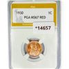 Image 1 : 1930 Wheat Cent PGA MS67 RED