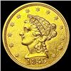 Image 1 : 1845 $2.50 Gold Quarter Eagle CLOSELY UNC