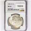 Image 1 : 1883-CC Morgan Silver Dollar NGC MS62
