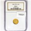 Image 1 : 1854 Ty 2 Rare Gold Dollar NGC MS61
