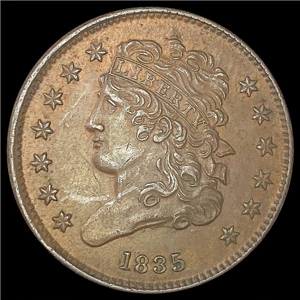 1835 Classic Head Half Cent CLOSELY UNCIRCULATED