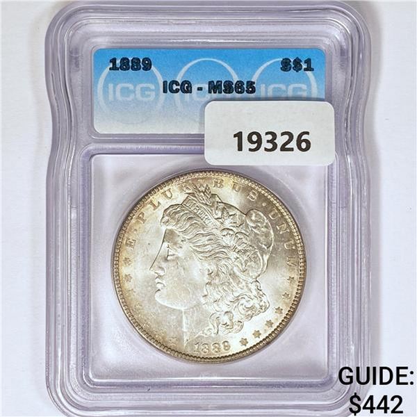 1889 Morgan Silver Dollar ICG MS65