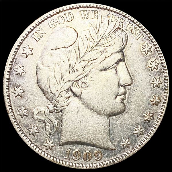 1909 Barber Half Dollar CLOSELY UNCIRCULATED
