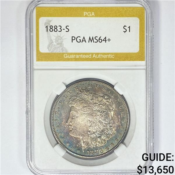 1883-S Morgan Silver Dollar PGA MS64+