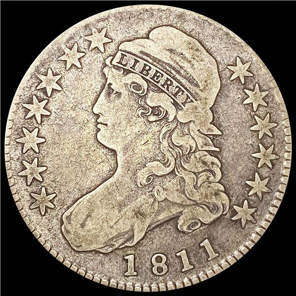 1811 0-105 Cap Bust Half Dollar R2 NICELY CIRCULAT