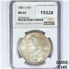 Image 1 : 1881-S Morgan Silver Dollar NGC MS65