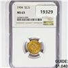 Image 1 : 1904 $2.50 Gold Quarter Eagle NGC MS63