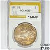 Image 1 : 1922-S Silver Peace Dollar PGA MS65+