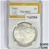Image 1 : 1927 Silver Peace Dollar PGA MS63