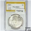 Image 1 : 1891 Morgan Silver Dollar PGA MS64+