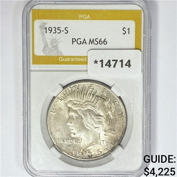 1935-S Silver Peace Dollar PGA MS66