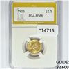 Image 1 : 1905 $2.50 Gold Quarter Eagle PGA MS66