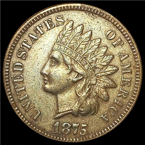 1875 Indian Head Cent NEARLY UNCIRCULATED