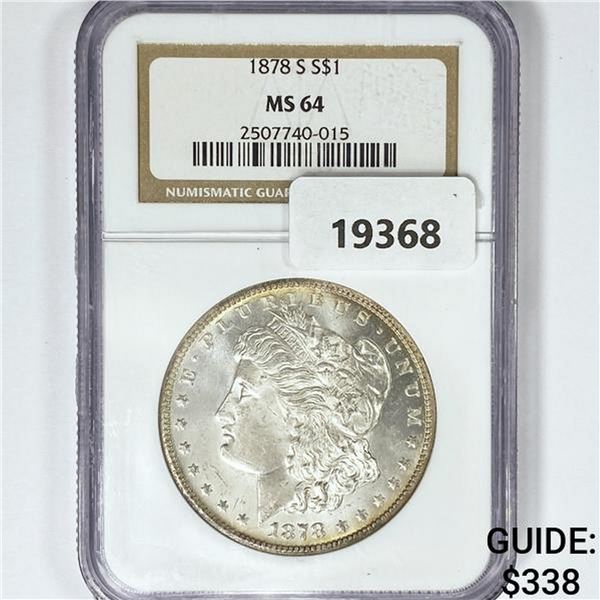 1878-S Morgan Silver Dollar NGC MS64