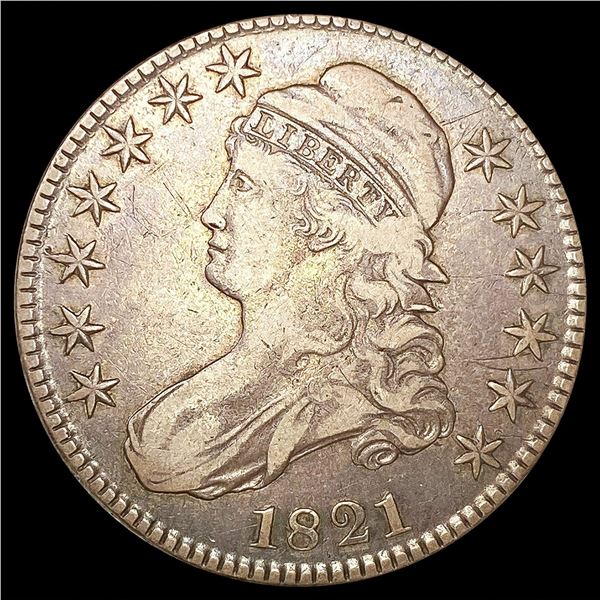 1821 0-101 Cap Bust Half Dollars R1 NICELY CIRCULA