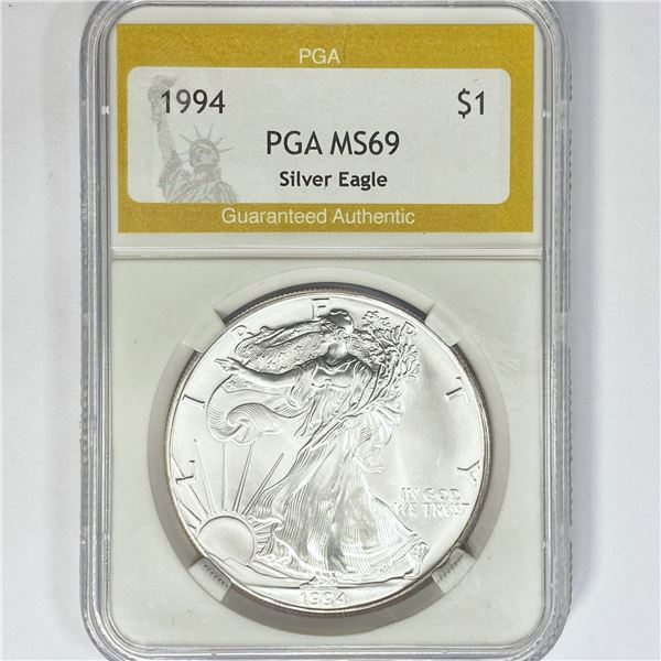 1994 American Silver Eagle PGA MS69