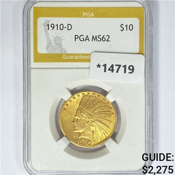 1910-D $10 Gold Eagle PGA MS62