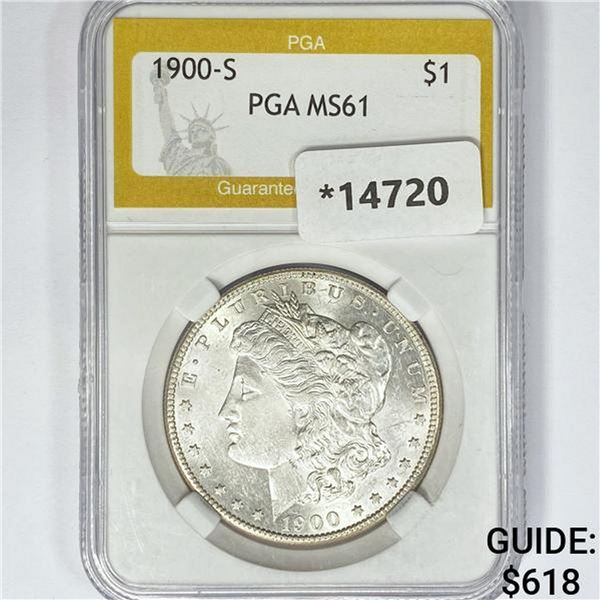 1900-S Morgan Silver Dollar PGA MS61