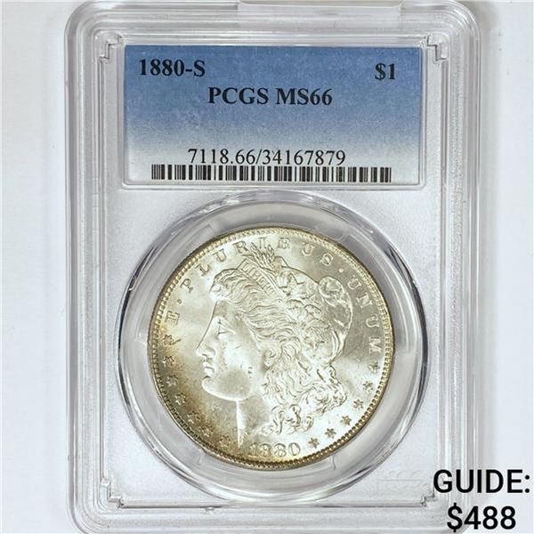 1880-S Morgan Silver Dollar PCGS MS66