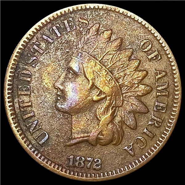1872 Indian Head Cent NICELY CIRCULATED