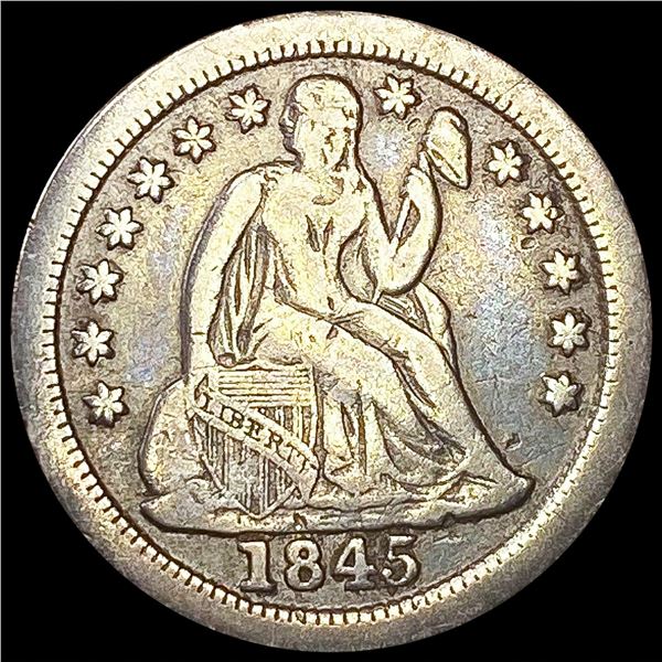 1845-O Seated Liberty Dime NICELY CIRCULATED