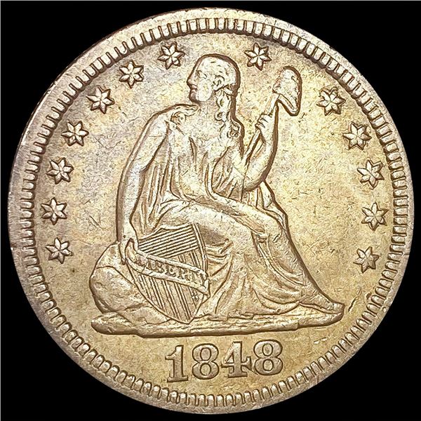 1848 Seated Liberty Quarter NEARLY UNCIRCULATED